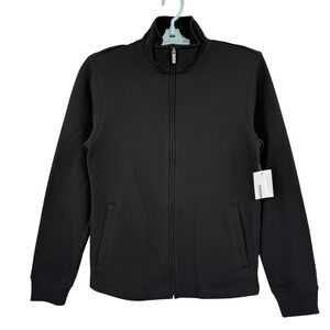 Sonoma Men's Black Fleece Sweater Size Small Full Zip Soft Touch Brushed NWT